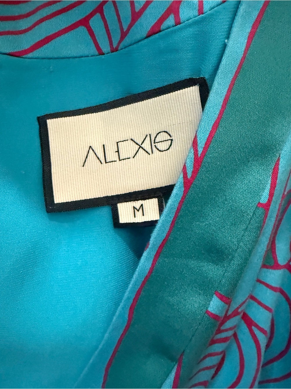 Alexis Sakura Teal Printed Mini Dress - Picture 6 of 8